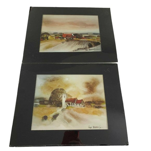 Hugh Brandon Cox Watercolor Water Color Prints - Picture 1 of 10